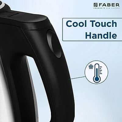 Faber Electric Kettle with Stainless Steel Body, FK 1.2 litres boiler for Water, SS Faber Electric Kettle with Stainless Steel Body, FK 1.2 litres boiler for Water, SS