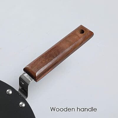 Wonderchef Ebony Roti Tawa 25cm Non Stick Tawa 4..88 mm Wooden Handle