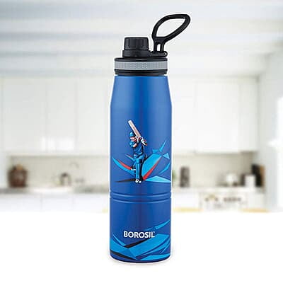 Borosil Stainless Steel Hydra Gosport Cricket - Vacuum Insulated Flask Water Bottle, 900 Milliliters Borosil Stainless Steel Hydra Gosport Cricket - Vacuum Insulated Flask Water Bottle, 900 Milliliters