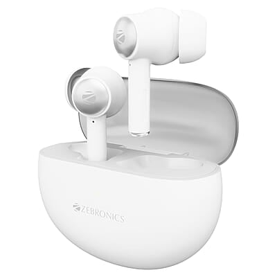 ZEBRONICS MIST in-Ear Wireless Earbuds, with up-to 27 Hours Backup, Environmental Noise Cancellation (ENC), Gaming Mode, Touch Control, Voice Assistant Support, Splash Proof Design