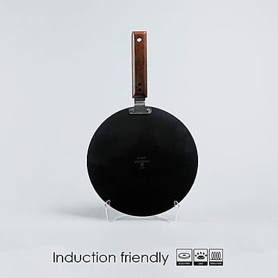 Wonderchef Ebony Roti Tawa 25cm Non Stick Tawa 4..88 mm Wooden Handle