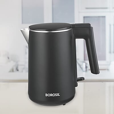 Borosil Cooltouch Electric Kettle, Stainless Steel Inner Body, Boil Water For Tea, Coffee, Soup, 1 L, Borosil Cooltouch Electric Kettle, Stainless Steel Inner Body, Boil Water For Tea, Coffee, Soup, 1 L,