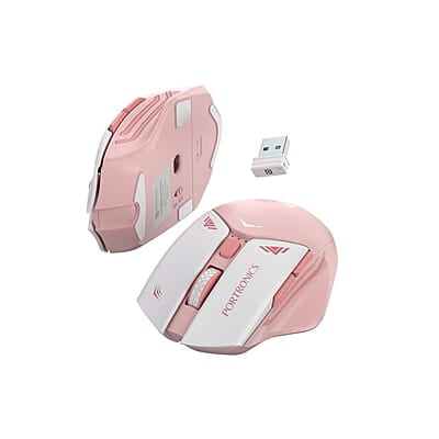 Portronics Vader Pro Wireless Gaming Mouse with 2.4 GHz Receiver, 6 Buttons, Thumb Support, High-Precision Tracking, Ergonomic Comfort, Adjustable Optical DPI for Laptop, PC, Mac Portronics Vader Pro Wireless Gaming Mouse with 2.4 GHz Receiver, 6 Buttons, Thumb Support, High-Precision Tracking, Ergonomic Comfort, Adjustable Optical DPI for Laptop, PC, Mac