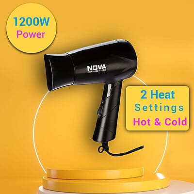 Nova NHP 8100 Silky Shine 1200 Watts Hot and Cold Foldable Hair Dryer Nova NHP 8100 Silky Shine 1200 Watts Hot and Cold Foldable Hair Dryer