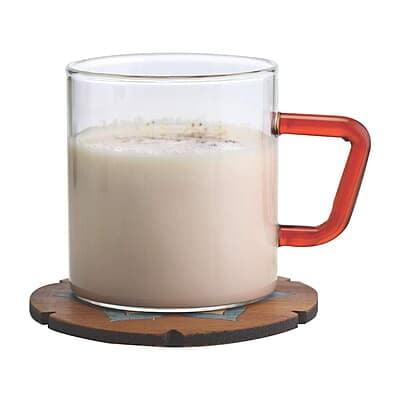 Borosil Vision 6 Pcs Tea n Coffee Borosillicate Glass 190 ml Classic Mug Set with Green Handle | Microwave Safe, Scratch Resistance, Lightweight | for Chai, Green Tea, Milk | Transparent Borosil Vision 6 Pcs Tea n Coffee Borosillicate Glass 190 ml Classic Mug Set with Green Handle | Microwave Safe, Scratch Resistance, Lightweight | for Chai, Green Tea, Milk | Transparent