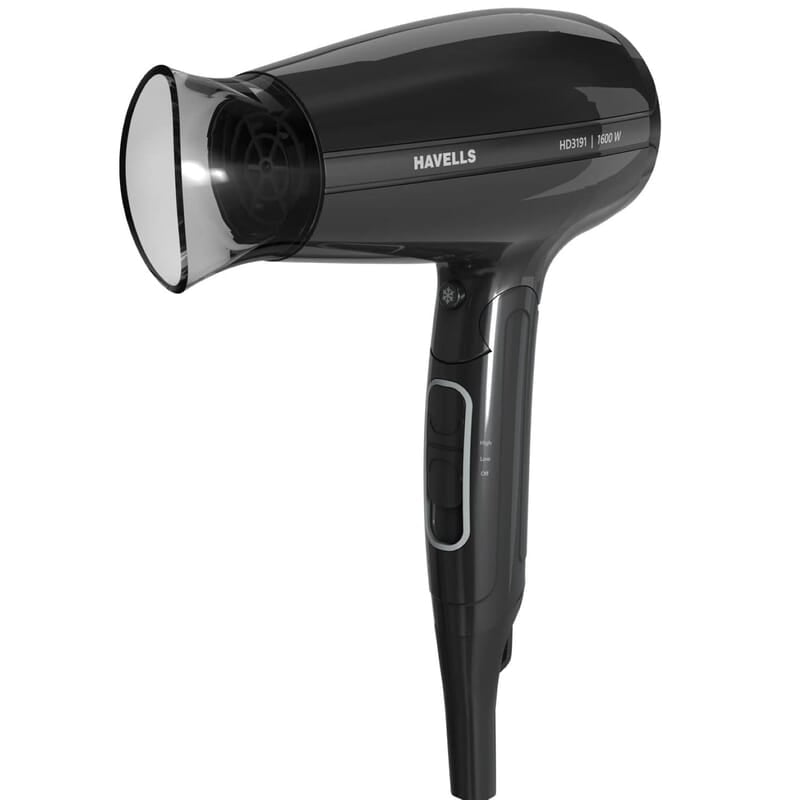 Havells 1600W Unisex Foldable Hair Dryer 2 Heat Settings With Cool Shot (Hot/Warm) Effortless Hair Styling Havells 1600W Unisex Foldable Hair Dryer 2 Heat Settings With Cool Shot (Hot/Warm) Effortless Hair Styling