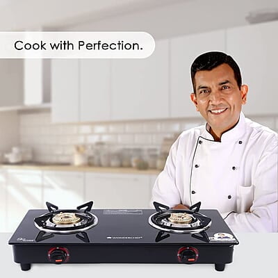 Wonderchef Platinum Plus 2 Burner Auto Glass Cooktop 6mm Toughened Glass Auto Ignition Wonderchef Platinum Plus 2 Burner Auto Glass Cooktop 6mm Toughened Glass Auto Ignition