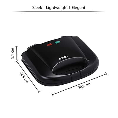 Agaro 750 watt Elegant Sandwich Maker, with Non-Stick Fixed Plates Agaro 750 watt Elegant Sandwich Maker, with Non-Stick Fixed Plates