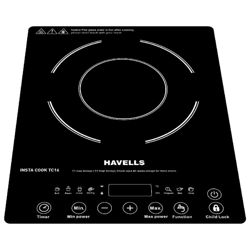 Havells Insta Cook Tc 16 Energy Efficent Induction (Black), 1600Watt, with 7 Cooking Option Havells Insta Cook Tc 16 Energy Efficent Induction (Black), 1600Watt, with 7 Cooking Option