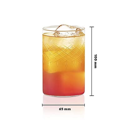 Borosil Vision Glasses Bracelet, 295 Ml, Set of 6, Transparent