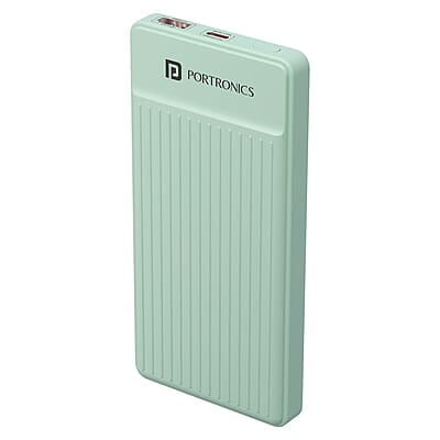 Portronics Luxcell B 10K 10000 mAh 22.5W Fast Charging Power Bank, Ultra Slim Power Bank with Mach USB-A Output, Type C PD Output
