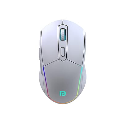 Portronics Toad One Bluetooth Mouse with 2.4 GHz & BT 5.3 Dual Wireless, 6 Buttons, Rechargeable, RGB Lights, Connect 3 Devices, Ergonomic Design for Laptop, Smartphone, Tablet