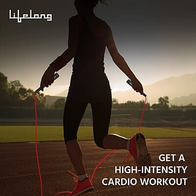 Lifelong LLSR01 Skipping Rope for Men, Women & Children - Jump Rope for Exercise Workout & Weight Loss Lifelong LLSR01 Skipping Rope for Men, Women & Children - Jump Rope for Exercise Workout & Weight Loss