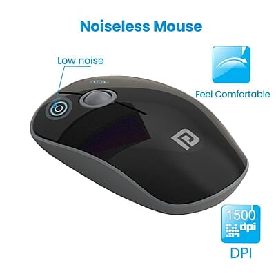Portronics Key2-A Combo of Multimedia Wireless Keyboard & Mouse, Compact Light-Weight for PCs, Laptops and Smart TV