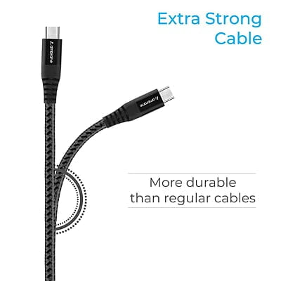 Ambrane Type C Cable 3A Fast Charging 1M Braided Cable for Smartphones, Tablets, Laptops & other Type C devices, 480Mbps Data Sync, Quick Charge 3.0 (RCT 10 Ambrane Type C Cable 3A Fast Charging 1M Braided Cable for Smartphones, Tablets, Laptops & other Type C devices, 480Mbps Data Sync, Quick Charge 3.0 (RCT 10