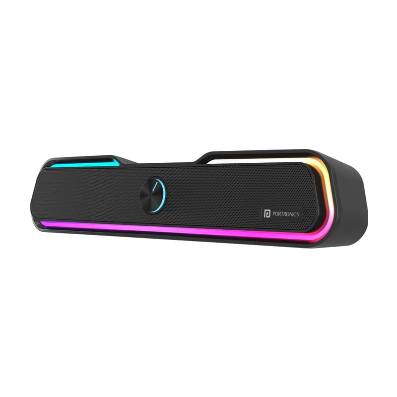 PORTRONICS DECIBEL 10W WIRLESS BLUETOOTH SOUND BAR WITH LED LIGHT PORTRONICS DECIBEL 10W WIRLESS BLUETOOTH SOUND BAR WITH LED LIGHT