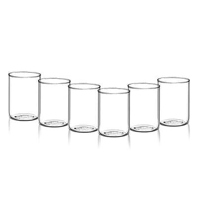 Borosil Marina Jug with Glass Handle, 1 Litre, Transparent & Borosil Glass Glass - 6-Pieces, Transparent, 295 ML