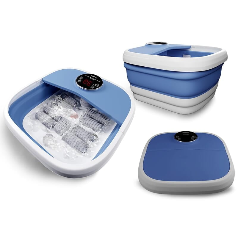Lifelong Electric Foldable Foot Spa Massager with 8 Manual Massage Rollers, Digital Panel & Water Heating Technology Lifelong Electric Foldable Foot Spa Massager with 8 Manual Massage Rollers, Digital Panel & Water Heating Technology