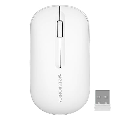 ZEBRONICS Pulse Wireless Mouse, Multi Connectivity, Dual Bluetooth, for Mac, Laptop, Computer, Tablet, 2.4GHz, 1200 DPI, Comfortable & Lightweight ZEBRONICS Pulse Wireless Mouse, Multi Connectivity, Dual Bluetooth, for Mac, Laptop, Computer, Tablet, 2.4GHz, 1200 DPI, Comfortable & Lightweight