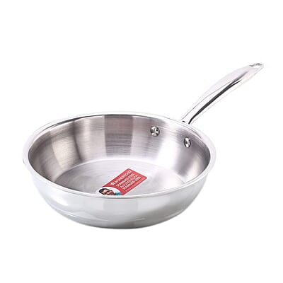 Wonderchef Nigella Tri-ply Stainless Steel 20 cm Fry Pan 1.1 litre 2.5mm Thickness Wonderchef Nigella Tri-ply Stainless Steel 20 cm Fry Pan 1.1 litre 2.5mm Thickness