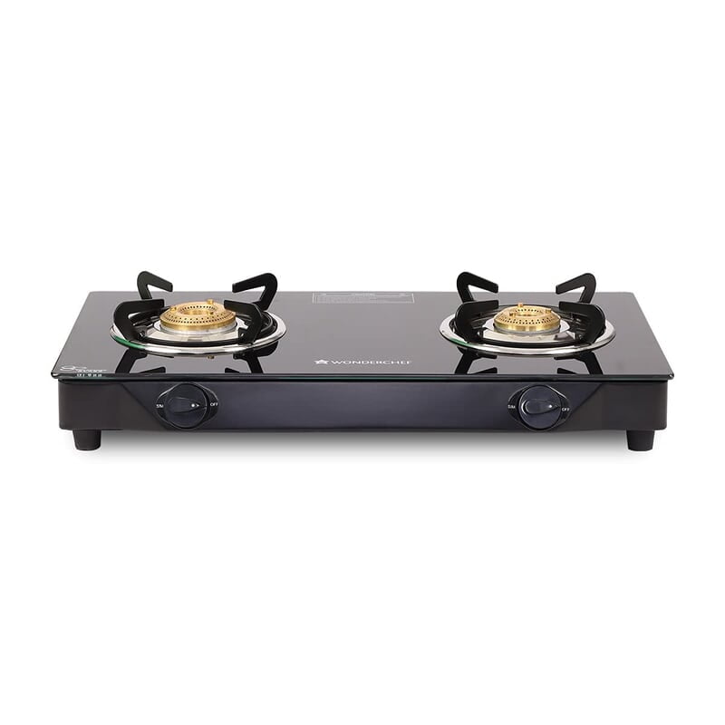 Wonderchef Glory 2 Burner Glass Cooktop, Stainless Steel Drip Tray,Manual Ignition Gas Stove Wonderchef Glory 2 Burner Glass Cooktop, Stainless Steel Drip Tray,Manual Ignition Gas Stove