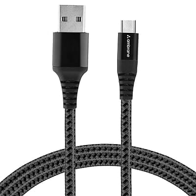 Ambrane Type C Cable 3A Fast Charging 1M Braided Cable for Smartphones, Tablets, Laptops & other Type C devices, 480Mbps Data Sync, Quick Charge 3.0 (RCT 10 Ambrane Type C Cable 3A Fast Charging 1M Braided Cable for Smartphones, Tablets, Laptops & other Type C devices, 480Mbps Data Sync, Quick Charge 3.0 (RCT 10