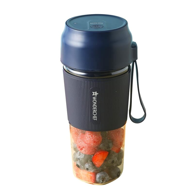 Wonderchef Nutri-Cup Portable Blender USB Charging 300ml Blue  Rechargeable Blender