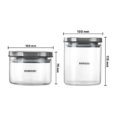 BOROSIL SET OF 2 MICROWAVABLE KLIP - N - STORE SQUARE BOROSIL SET OF 2 MICROWAVABLE KLIP - N - STORE SQUARE