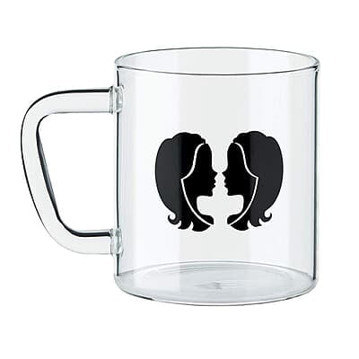 Borosil Glass Gemini Mug - 1-Piece, Transparent, 305 ML