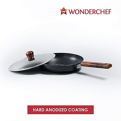 Wonderchef Ebony Hard-anodised Aluminium Fry Pan 24cm Frying Pan Non Stick 1.75L 3.25mm thickness Wonderchef Ebony Hard-anodised Aluminium Fry Pan 24cm Frying Pan Non Stick 1.75L 3.25mm thickness