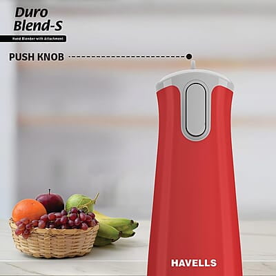 Havells Duro Blend S With Chopper Attachment 300W - Low Noise Copper Dc Motor Havells Duro Blend S With Chopper Attachment 300W - Low Noise Copper Dc Motor
