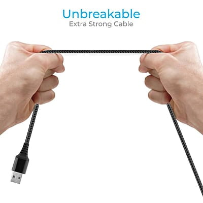 Ambrane Type C Cable 3A Fast Charging 1M Braided Cable for Smartphones, Tablets, Laptops & other Type C devices, 480Mbps Data Sync, Quick Charge 3.0 (RCT 10 Ambrane Type C Cable 3A Fast Charging 1M Braided Cable for Smartphones, Tablets, Laptops & other Type C devices, 480Mbps Data Sync, Quick Charge 3.0 (RCT 10