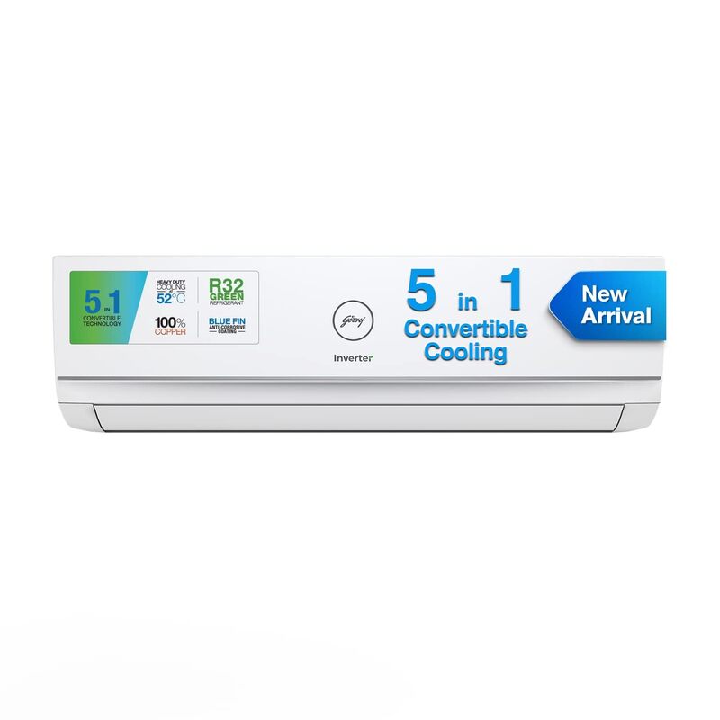 Godrej 1.4 Ton 3 Star, 5-in-1 Convertible Cooling, Inverter Split AC Godrej 1.4 Ton 3 Star, 5-in-1 Convertible Cooling, Inverter Split AC
