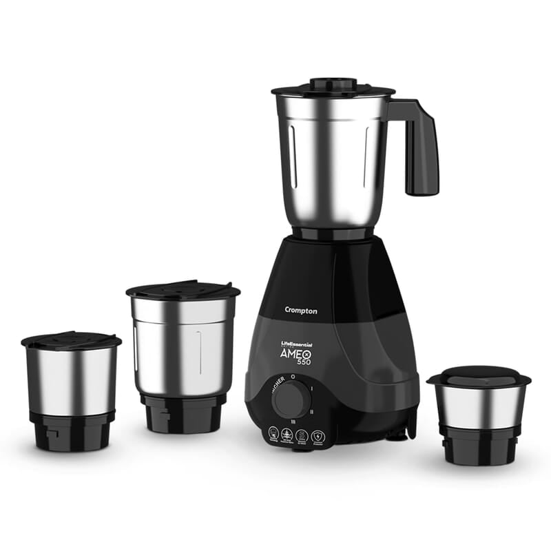 Crompton Ameo 550-Watt Mixer Grinder with MaxiGrind and Motor Vent-X Technology Crompton Ameo 550-Watt Mixer Grinder with MaxiGrind and Motor Vent-X Technology