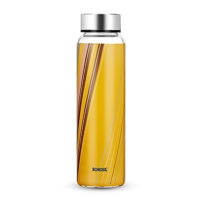 Borosil Prism Glass Bottle, 1L, Wide Mouth, Silver Metal Lid, 100% Borosilicate, Fridge Safe, Leakproof, Easy to Carry, Store Water, Lassi, Juice, Milk, Smoothies, Easy to Clean Borosil Prism Glass Bottle, 1L, Wide Mouth, Silver Metal Lid, 100% Borosilicate, Fridge Safe, Leakproof, Easy to Carry, Store Water, Lassi, Juice, Milk, Smoothies, Easy to Clean