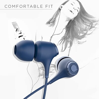 Blaupunkt EM01 in-Ear Wired Earphone with Mic and Deep Bass HD Sound Mobile Headset with Noise Isolation and with customised Extra Ear gels Blaupunkt EM01 in-Ear Wired Earphone with Mic and Deep Bass HD Sound Mobile Headset with Noise Isolation and with customised Extra Ear gels