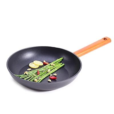Wonderchef Caesar Forged Virgin Aluminium Fry Pan, 24cm, Black, Healthy Greblon C3