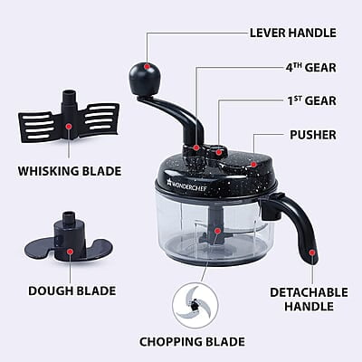Wonderchef Smart Turbo Chopper 3-In-1 Chop Mince Whip Wonderchef Smart Turbo Chopper 3-In-1 Chop Mince Whip