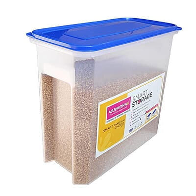 Varmora Smart Storage Plastic Container Set, Blue, 15 Kg, 3 Pieces