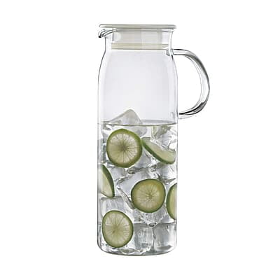 Borosil Marina Jug with Glass Handle, 1 Litre, Transparent & Borosil Glass Glass - 6-Pieces, Transparent, 295 ML