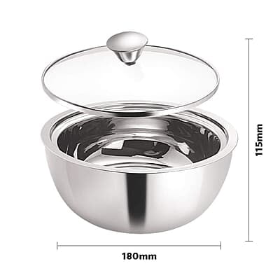 Borosil Stainless Steel Curry Server (Silver, 500ml, 900ml, 1.5L) - 3 Pc Set Borosil Stainless Steel Curry Server (Silver, 500ml, 900ml, 1.5L) - 3 Pc Set