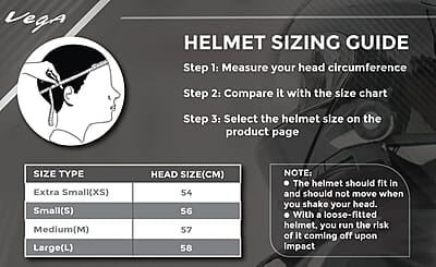 Vega Cruiser ISI Certified Matt Finish Lightweight & Compact with Peak Open Face Helmet for Men and Women with Clear Visor Vega Cruiser ISI Certified Matt Finish Lightweight & Compact with Peak Open Face Helmet for Men and Women with Clear Visor