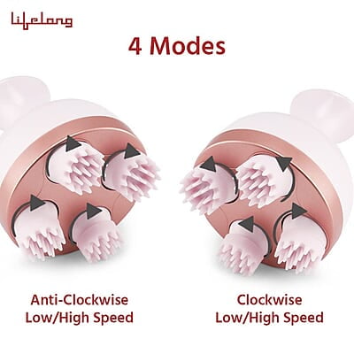 Lifelong LLM225 Rechargeable Head, Scalp Full Body Pain Relief Massager, Electric Head Kneading Massager,4 Speed Modes Lifelong LLM225 Rechargeable Head, Scalp Full Body Pain Relief Massager, Electric Head Kneading Massager,4 Speed Modes
