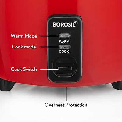 Borosil Pronto Dual 1.8 L Electric Rice Cooker with 2 Pot | 700W, Keep Warm Feature with Indicator Display, Anti Skid Rubber Feet | Cook & Boil Noodles, Rice, Upma, Idli, Dhokla | 2 Years Warranty Borosil Pronto Dual 1.8 L Electric Rice Cooker with 2 Pot | 700W, Keep Warm Feature with Indicator Display, Anti Skid Rubber Feet | Cook & Boil Noodles, Rice, Upma, Idli, Dhokla | 2 Years Warranty