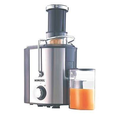 Borosil Primus Plus Juicer, 500 W, Stainless Steel Centrifugal Juicer, 1.25 L Pulp Collector, 64 mm Feed Chute, Silver Borosil Primus Plus Juicer, 500 W, Stainless Steel Centrifugal Juicer, 1.25 L Pulp Collector, 64 mm Feed Chute, Silver