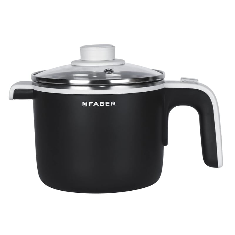 Faber 1.2 Liter Multi Cooker with 700 watt, FMC 1.2 BK, Black, Small, (MC 1.2L) - Stainless Steel, Outer Lid Faber 1.2 Liter Multi Cooker with 700 watt, FMC 1.2 BK, Black, Small, (MC 1.2L) - Stainless Steel, Outer Lid