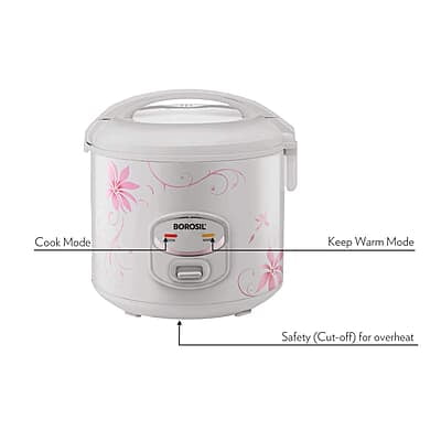 Borosil Pronto Deluxe II Rice Cooker, 1.8L Borosil Pronto Deluxe II Rice Cooker, 1.8L