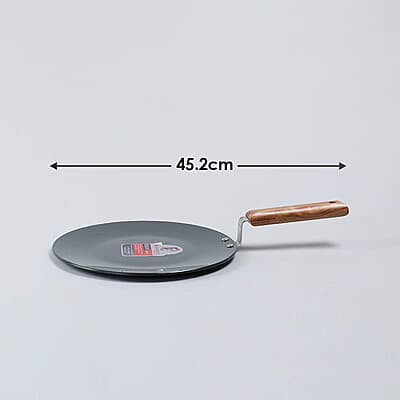 Wonderchef Ebony Roti Tawa 28cm Non Stick Tawa  4.06mm Wooden Handle