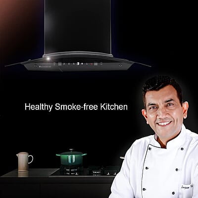 Wonderchef Power Curve Wall-Mount Chimney 1000M3/H Suction Capacity 3 Speed Push Control Low Noise 60cms Wonderchef Power Curve Wall-Mount Chimney 1000M3/H Suction Capacity 3 Speed Push Control Low Noise 60cms