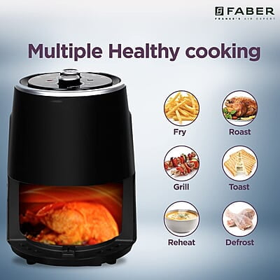 Faber 1300W, 2Liter Hot Air Fryer (FAF 2.0 BK) Black, Small Faber 1300W, 2Liter Hot Air Fryer (FAF 2.0 BK) Black, Small